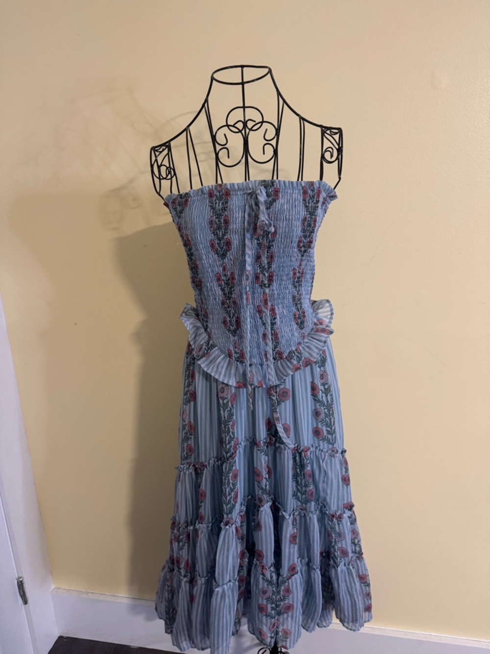 NWOT Free People Alejandra Smocked Bodice Tiered Sundress Size Small - Picture 5 of 11